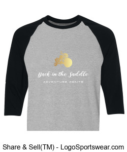 Gildan Adult Heavy Cotton Three-Quarter Raglan Design Zoom