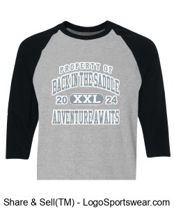 Gildan Adult Heavy Cotton Three-Quarter Raglan Design Zoom